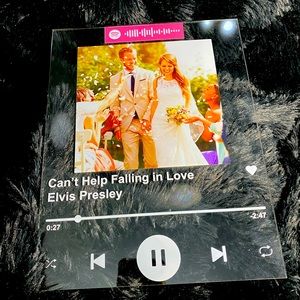 CUSTOM Song Plaque Glass Spotify Apple Music
